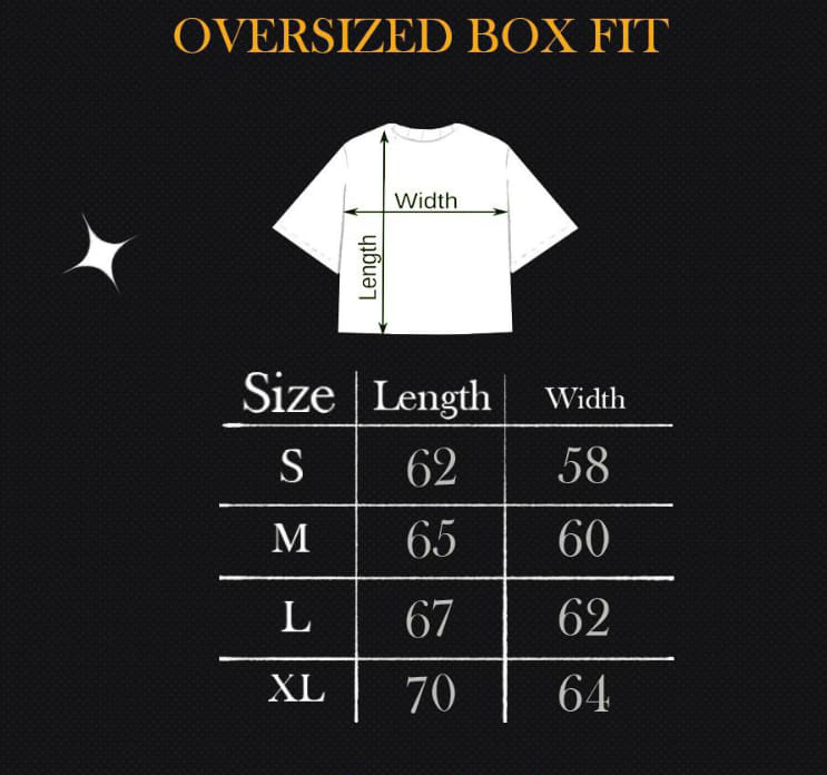 Oversized Box Fit Size Chart